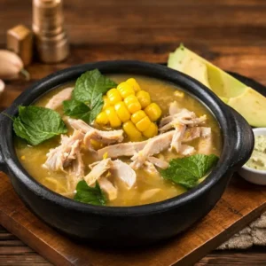 Ajiaco con Pollo Desmechado